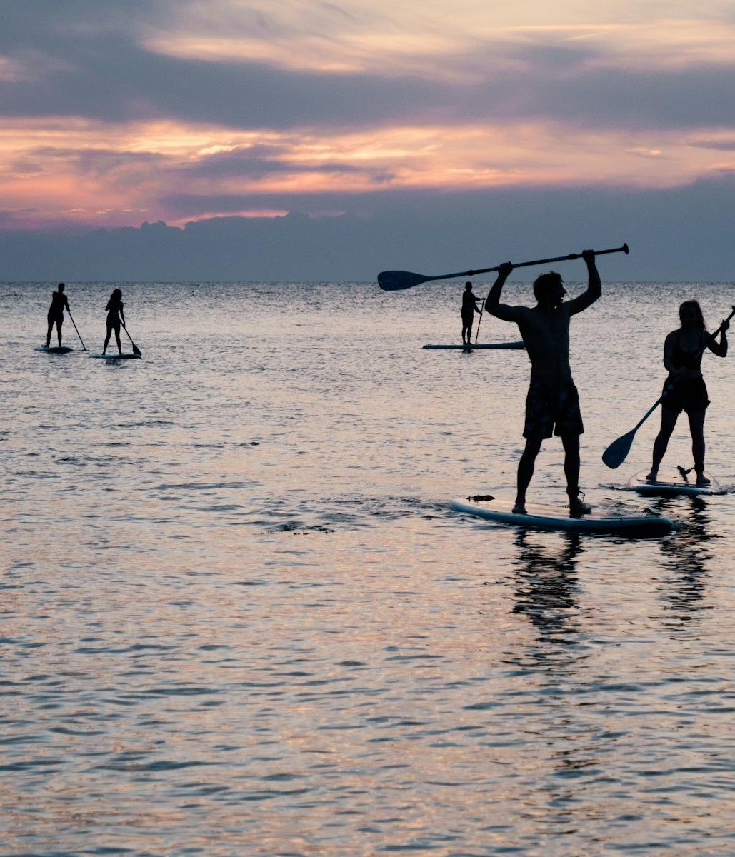 Groupe sur un paddle XXL